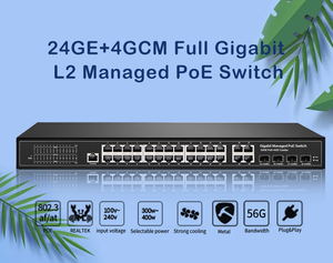 Capa 2 gestionado 24 32 puertos gigabit Power Over Ethernet PoE + interruptor de red para punto de acceso/cámara IP/teléfono IP - Product Image 5