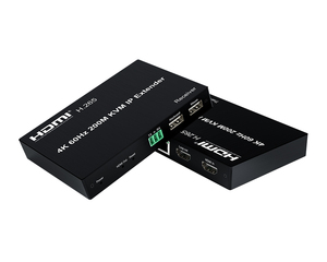 60hz 4K 200M HDMI KVM IP扩展器流行产品KVM，带红外和本地环路输出，支持电视笔记本电脑的多点到多点