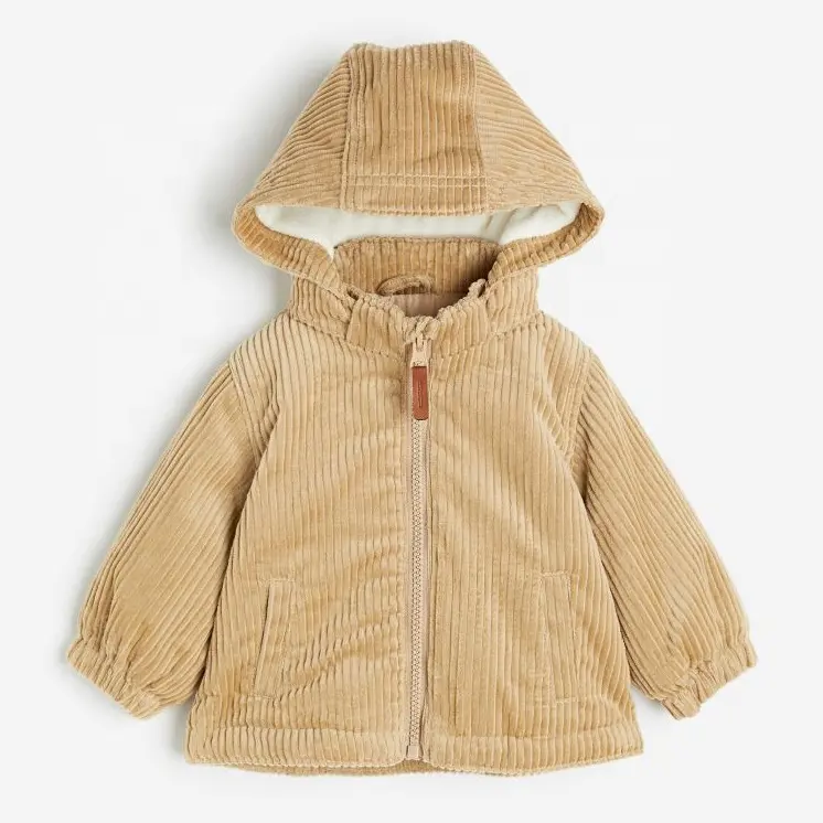 Chaqueta de PANA con capucha y cremallera de otoño, abrigos para bebés pequeños, ropa para niños, chaqueta