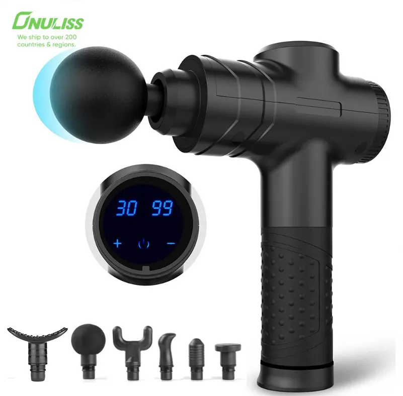 30 Speed Level LED Touch Screen Deep Tissue Massage Gun Muscle Percussion Back Neck Head Massager for Athletes