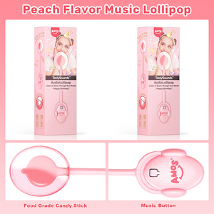 Amos tastisounds kẹo tùy chỉnh kẹo ngọt và Kẹo Kẹo lollipops hình trái cây cứng pop âm thanh âm nhạc <span class=keywords><strong>Lollipop</strong></span> - Product Image 3