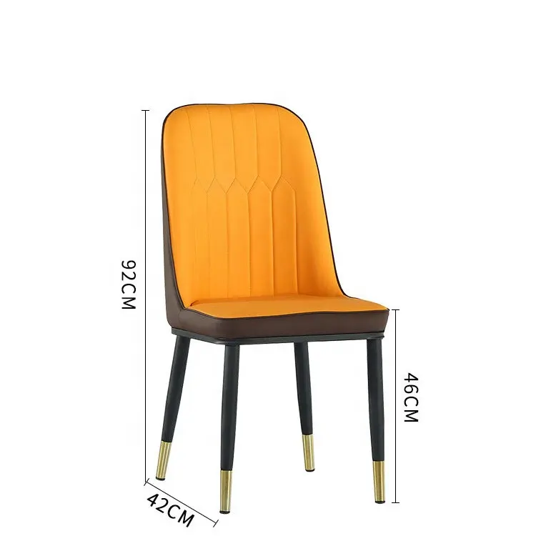 Chinese modern design dining room furniture chairs customizable color PU leather dining chair