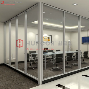 Hufcor, marco de aluminio extraíble, partición fija, pared, edificio de oficinas, Partición de vidrio para escuela y gimnasio, área de trabajo - Product Image 5