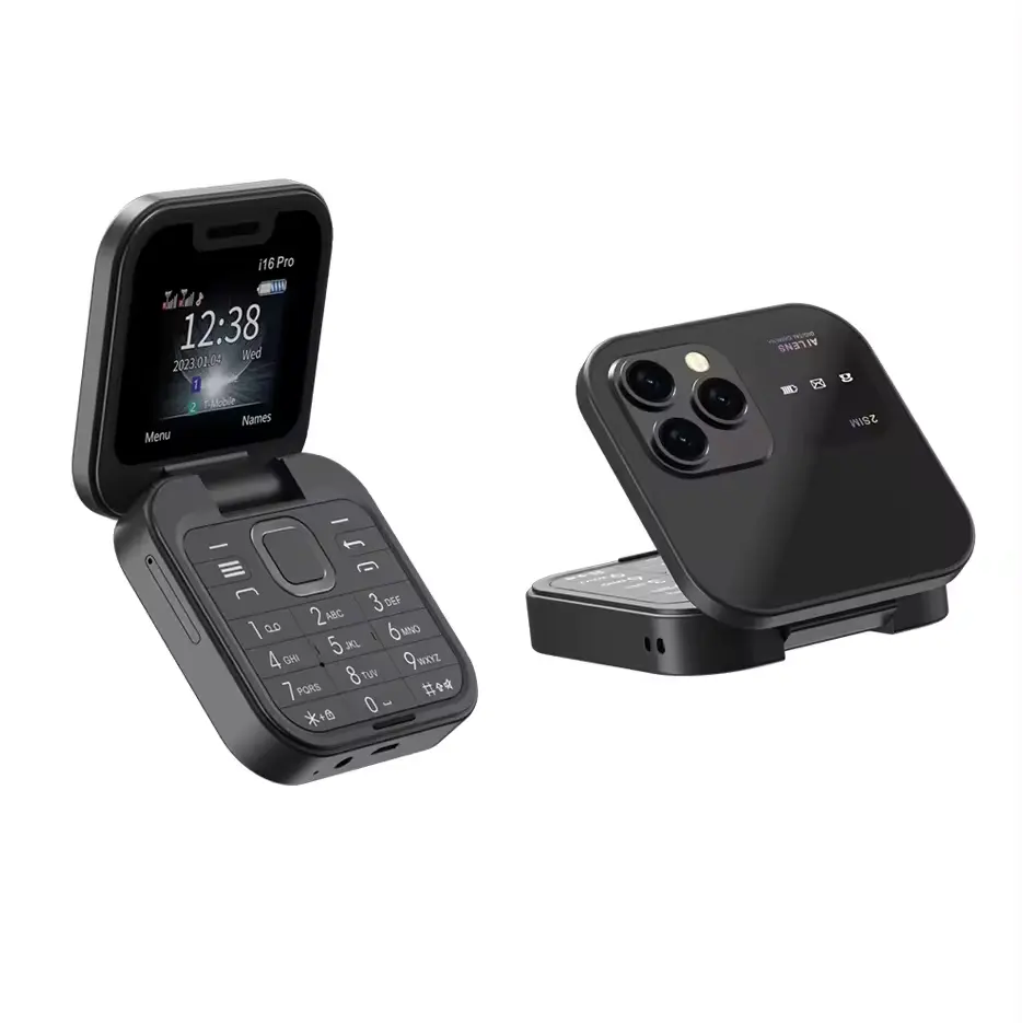 Nuovo i16pro commercio estero transfrontaliero Flip Mini telefono F15 pulsante telefono anziano doppia scheda 2G Multi lingua