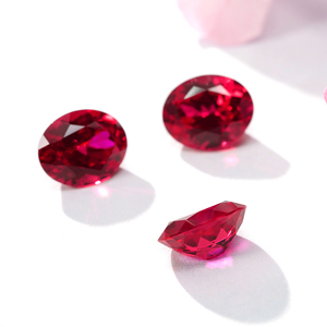 Starsgem forma ovale rubino sintetico gemma naturale taglio sangue rosso zaffiro laboratorio rubino per la creazione di gioielli - Product Image 3