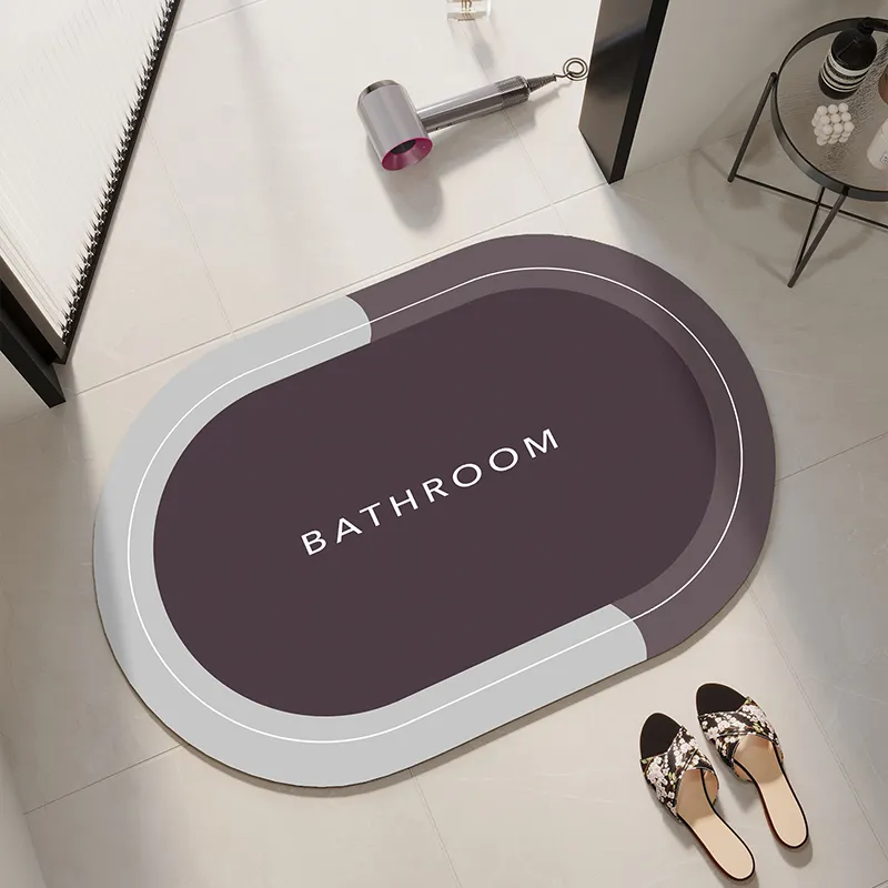 Soft water absorbing pads toilet door mat entrance mat Bath Rug Anti slip anti Skid Bathroom Mats