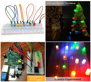 Aismartlinkカラフル5mm LEDライトダイオードLEDサーキットアソートキット科学プロジェクト実験用 - Product Image 4