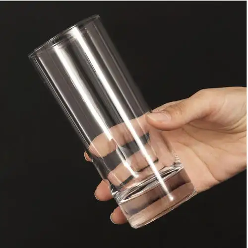 Vaso de cristal para bebida de roca, vaso de agua de 14 oz, muestra gratis