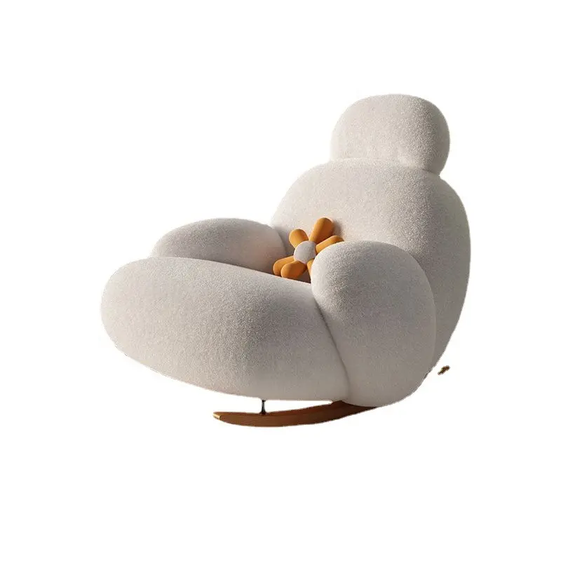 Divano da soggiorno di lusso sedia a dondolo reclinabile singola sedia a dondolo moderna per il tempo libero Chaise Living Room Baymax Lounge Chair