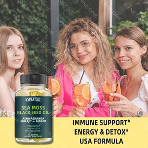 OEM/ODM Label pribadi Gummies lumut laut dengan pisau cukur akar Burdock Vegan lumut laut organik Gummies untuk kulit sehat, Detox - Product Image 3