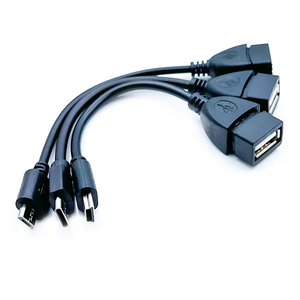 批发高品质成型型USB 2.0母到C型微型USB迷你B USB OTG相机手机电缆 - Product Image 2