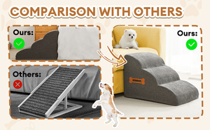 Fábrica de Atacado Personalizado Espuma De Memória Escadas Do Cão Escada Lavável Capa Antiderrapante 3 e 5 Passos Pequeno Dobrável Cama Cão Pet Car Ramp