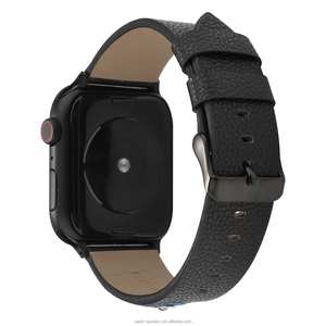 Elma izle lychee deri kayış işlemeli çiçek ve yaprak kayış desen ile iwatch Apple 7 6 5 se için bant - Product Image 4