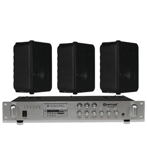 80W for Bluetooth Power Amplifier USB SD AUX <strong>Inputs</strong> FM MP3 <strong>Source</strong> Mixer Receiver Metal Shell for Conference Background Music WiF - Product Image 3
