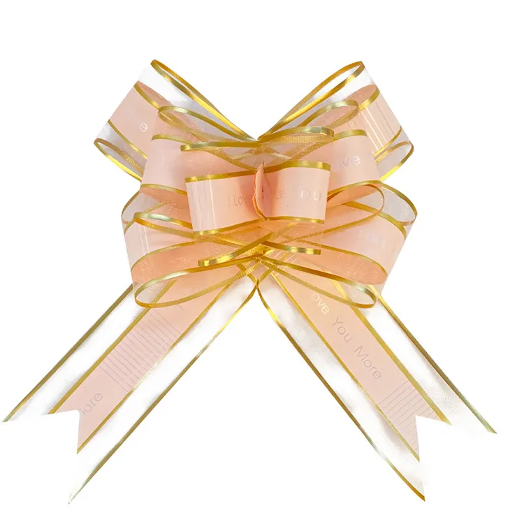 5 cm puxe Bow Fita colorida Flor de fita de poliéster acessórios fitas de embalagem de presente de Aniversário de Casamento e Decoração