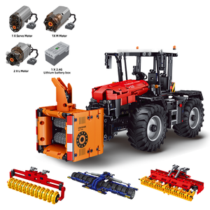 17020 kalıp kral traktör modeli çocuk eğitim uzaktan kumanda montaj yapı taşı seti oyuncak toptan - Product Image 1