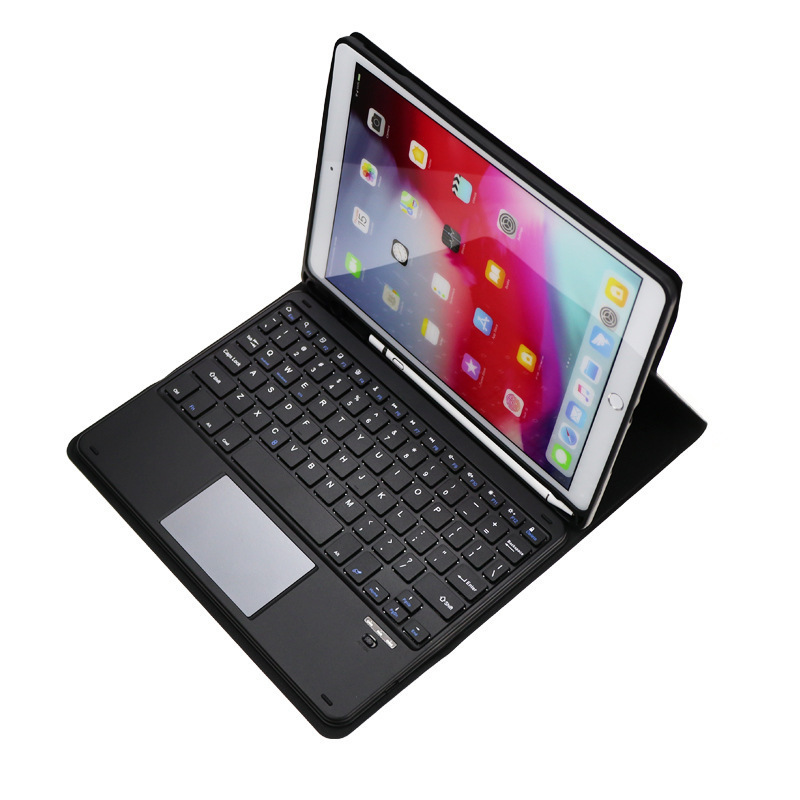 Clavier tactile carré en cuir noir