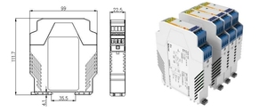 Acrel BM100-DI/I-C11 Signal Splitter <strong>Input</strong> DC 4-20mA <strong>Output</strong> 4-20mA for 1 in 1 Out for PLC - Product Image 5