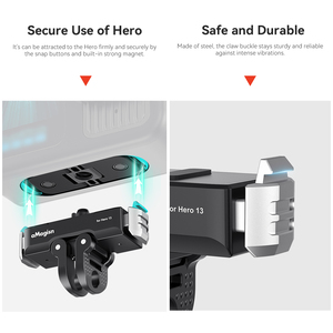 AMGISNメタルクイックリリースマウントGoProHero 13ブラッククイックリリースマウントベース2プロング & 1/4 "スレッドインターフェイス - Product Image 4