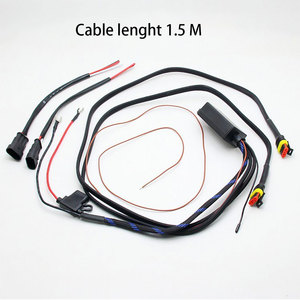 Motosiklet LED sis lambası Far kablo demeti patlama flaş sol ve sağ flaş kablo demeti uzak ve yakın tel koşum - Product Image 5