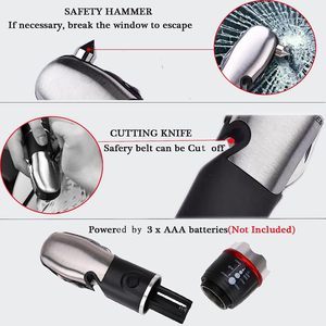 Tutto in uno torcia a LED torcia tattica per auto campeggio di emergenza con vetro Breaker Cutter Multi-strumento caratteristiche promozionali - Product Image 4