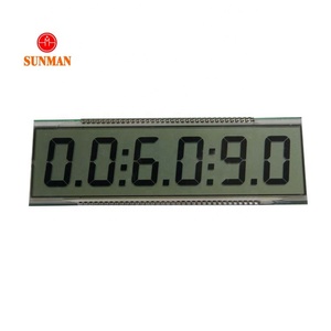 Display lcd monocromatico personalizzato a segmento tn 7 sette segmenti display in vetro lcd a 6 cifre - Product Image 1