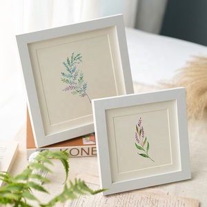 Wholesale square <strong>4x4</strong> Inch White with <strong>Mat</strong> Tabletop MDF Picture <strong>Frame</strong> - Product Image 5