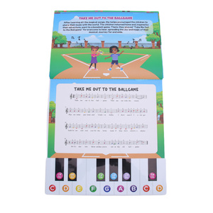 Custom Baby Children Board <strong>Book</strong> Printing Service on Demand Kid <strong>Book</strong> Musical Button Sound <strong>Book</strong> With Music Piano Keyboard - Product Image 2