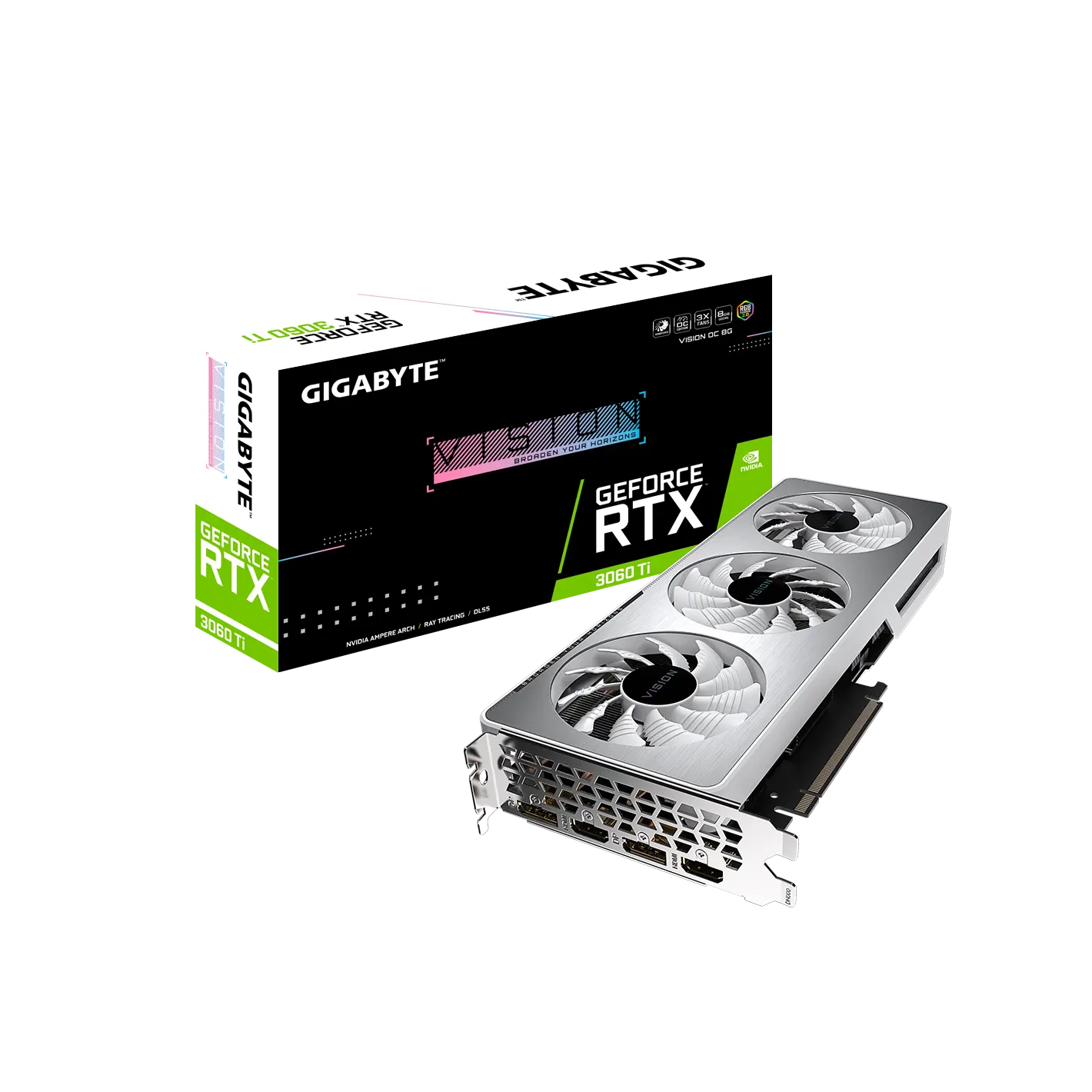 GIGABYTE RTX 3060 Ti VISION OC LHR 8G, tarjeta gráfica de vídeo para juegos de escritorio RTX 3060 Ti, buena calidad