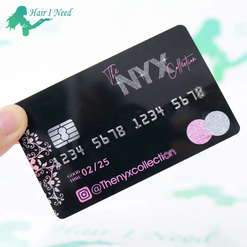 Luxus benutzer definierte Grafik Kunststoff Visitenkarten geprägte Nummer Kreditkarte Mitgliedschaft Geschenk ID PVC Visitenkarten mit Logo