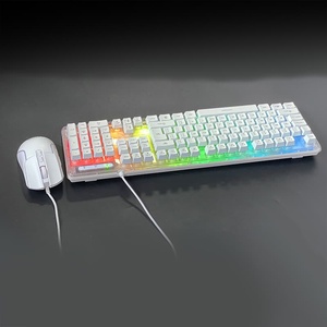 USB Wired RGB Light Gaming <strong>Keyboard</strong> Mouse Combo New Transparent Mid-Plate <strong>Keyboard</strong> Mice Set for <strong>Computer</strong>, GKMC-707T - Product Image 3