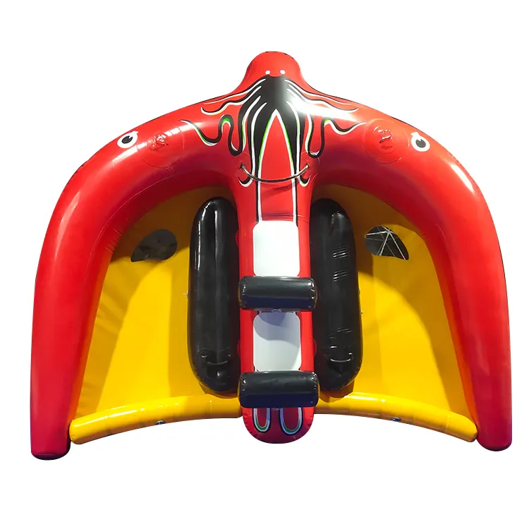 Vendita a basso prezzo pesce volante gonfiabile di alta qualità su misura gonfiabile Manta volante tubo aquilone spiaggia surf in mare