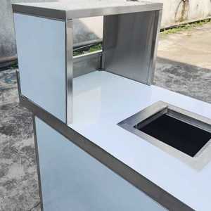 Lanxin tùy chỉnh điện thoại di động thép không gỉ rác <span class=keywords><strong>CHUTE</strong></span> xe - Product Image 4