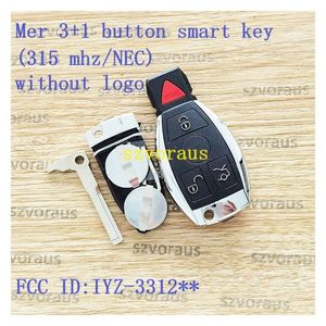 Logo olmadan Mer 3 + 1 düğme akıllı anahtar için yüksek kalite 315 Mhz/NEC FCC ID:IYZ-3312 ** - Product Image 3