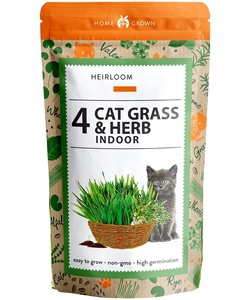 Home Grown Cat Grass and <strong>Catnip</strong> Alfalfa Oat Zippered Packet Pet Food for Agriculture Fertilizer Feed Flour <strong>Use</strong> - Product Image 1
