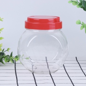 550ml 750ml 1000ml透明PETプラスチックキャンディージャーペットボトルハンドルキャップ付き1リットルハニーボトルハニージャー