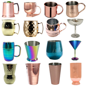 Hot bán thép không gỉ Mule Mỹ metalcraft Rượu Cocktail uống cốc Búa đồng mạ khổng lồ Moscow Mule cốc - Product Image 6