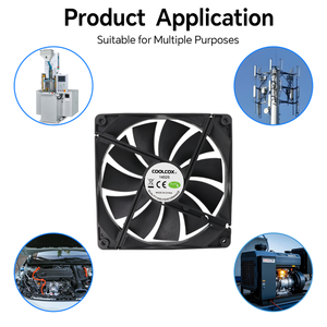Coolcox 140x140x25mm DC trục quạt làm mát 140mm 12/24V quạt thông gió với lưỡi nhựa cung cấp điện PC trường hợp nóng - Product Image 4