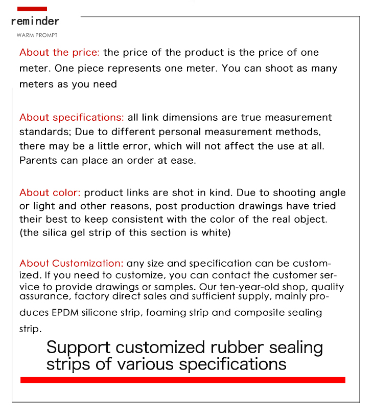 Custom Extruded Profile Aluminium Window Door Car Weather Glass Bottom Edge Epdm Rubber Seal Strip