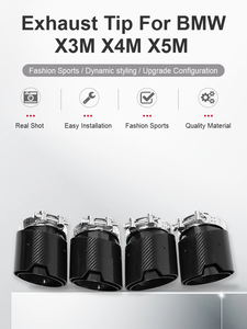 BMW X3M X4M için SYPES araba egzoz borusu F95 ff98 F97 özel yükseltme M performans tek egzoz İpucu karbon fiber susturucu İpuçları