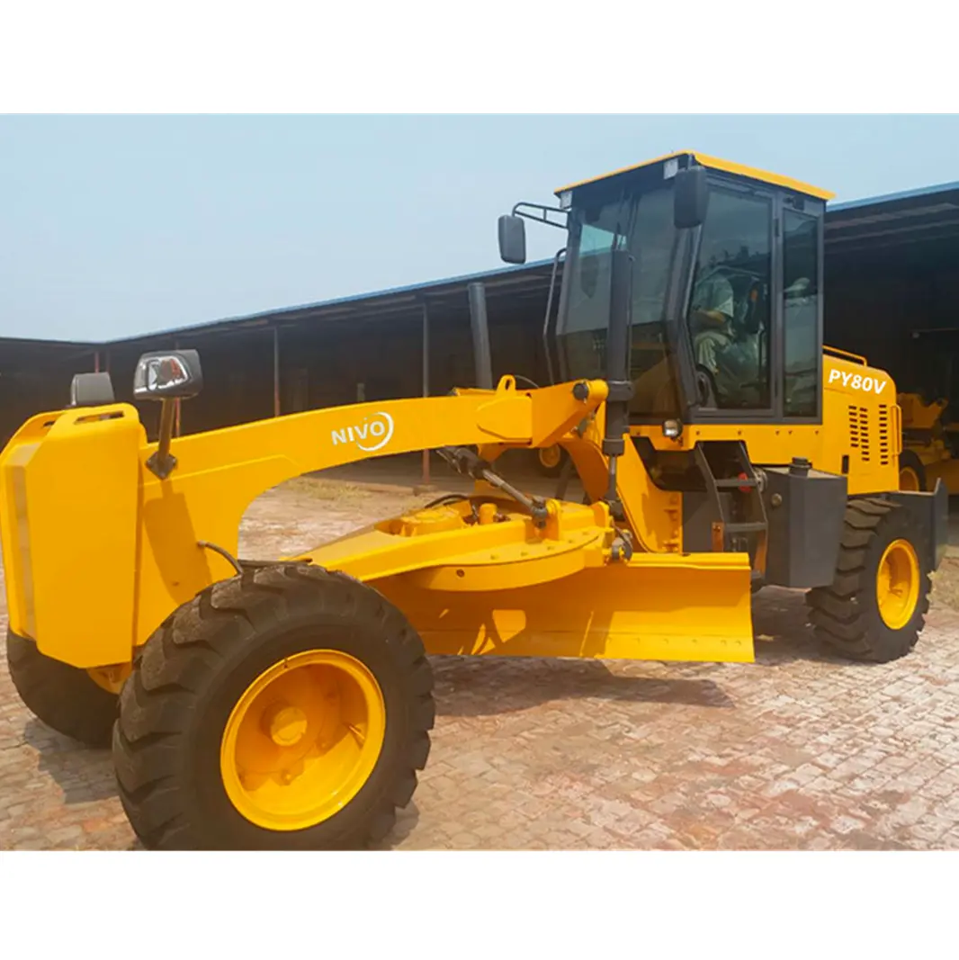 Nivo 65kw mini motor grader 6ton py80v 80hp, motor ou partes ou 120hp para 360hp, trabalho opcional com asphalto pacotador