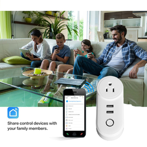 米国EU英国AUインドイスラエルブラジルフランス16A 2 USB Tuya WiFi Alexaスマートコンセントプラグソケットリモコン付き - Product Image 6