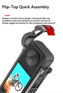 Aluminium Utility Frame for Insta360 X4,Protective Cage,Cold Shoe Interface With <strong>1</strong>/<strong>4</strong>&quot; Threads Foldable Fingers Cold Shoe <strong>Mount</strong> - Product Image 3