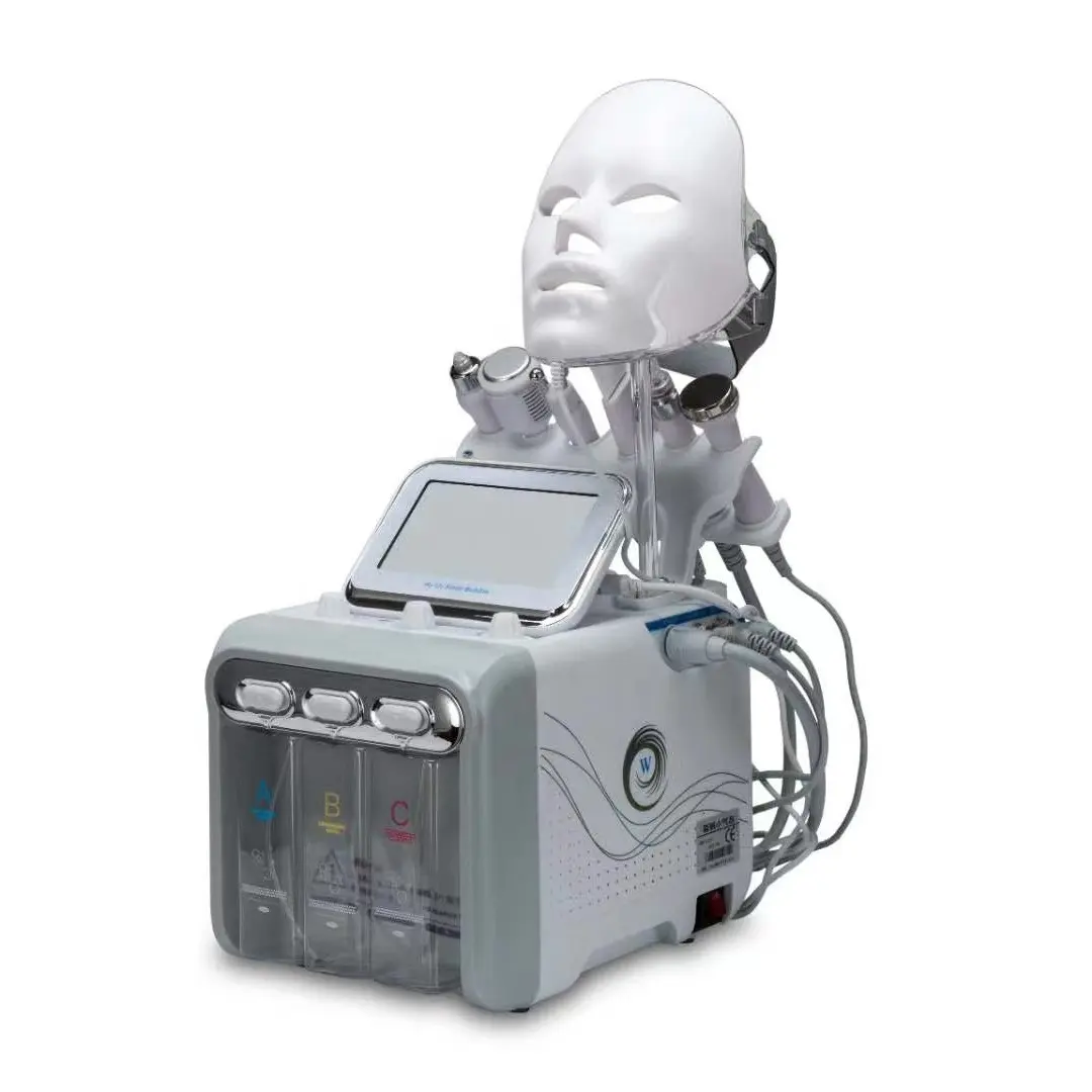 Taşınabilir radyo frekansı cilt bakım su oksijen küçük kabarcık yüz makinesi yüksek kaliteli hydra oksijenli yüz makinesi