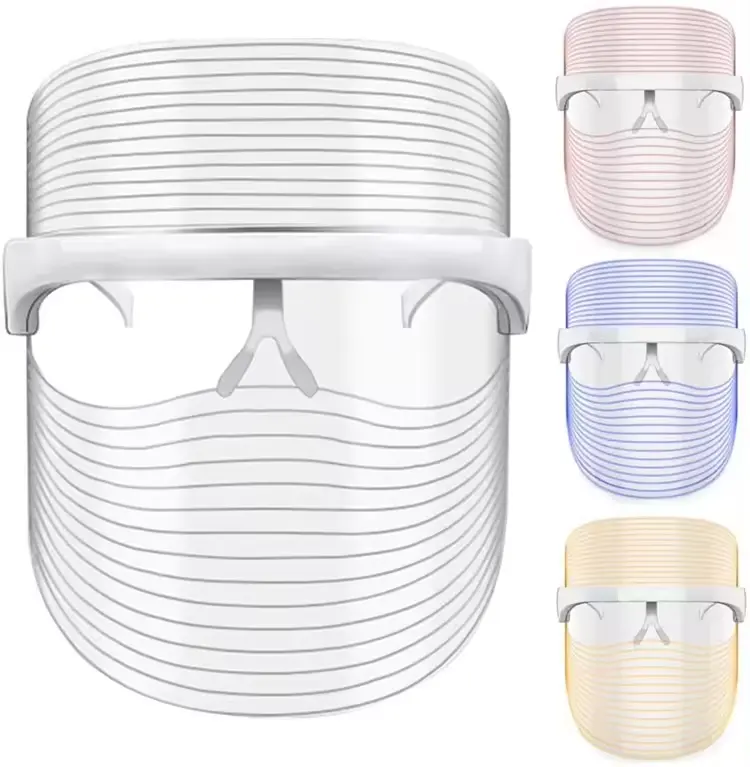 New Professional 3 Colors Led Phototherapy Beauty Mask PDT Led Facial Machine Light Up Therapy Led Face Mask