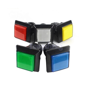Arcade Game Console Accessory 32 * 32mm Small square <strong>Buttons</strong> <strong>with</strong> <strong>LED</strong> and <strong>Micro</strong>-<strong>switch</strong> Self Resetting <strong>Push</strong> <strong>Buttons</strong> Switching - Product Image 3