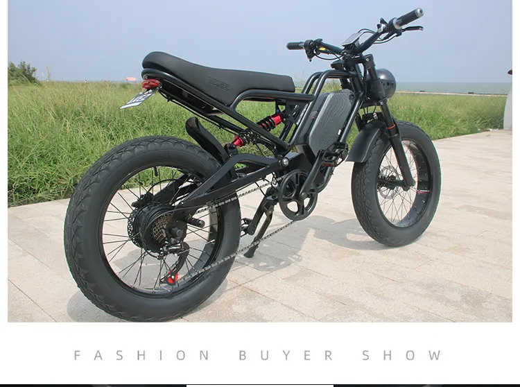 Grosir retro off-road 20 inci 4.0 ban gemuk sepeda salju sepeda motor listrik 1500w motor listrik sepeda ebike