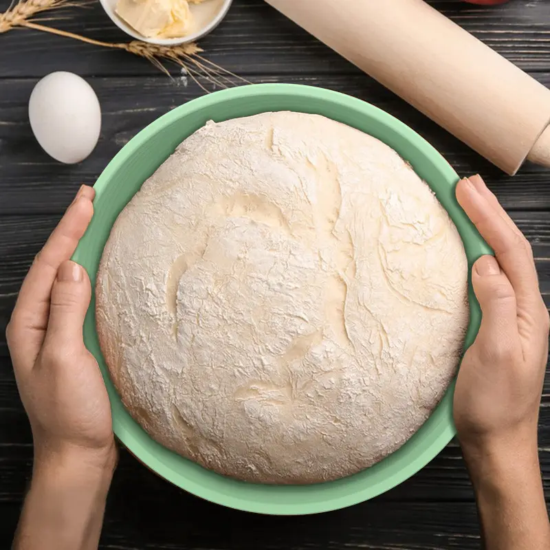 haushalt backen teig schüssel faltbar hochtemperaturbeständig zusammenklappbar silikon brot schutz korb