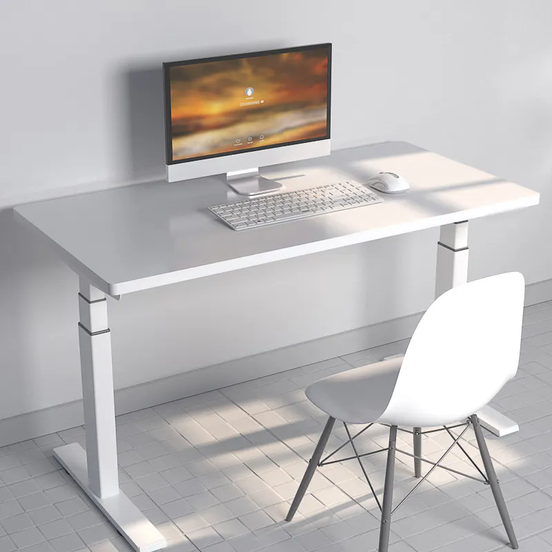 Furnitur kantor meja berdiri listrik meja angkat tinggi desktop dapat disesuaikan Meja Eksekutif