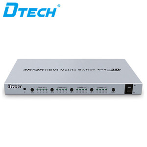 Dtech Hot Sales 4K * 2K HDMI Matrix Switcher Unterstützung 3D 4 Eingang 4 Ausgang 30 Meter Matrix Mit IR